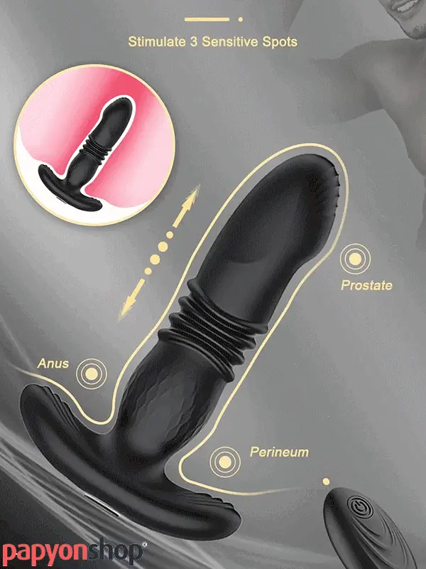 NOXXX İleri Geri Hareketli Uzaktan Kumandalı Şarjlı Giyilebilir Anal Dildo - Görsel 3